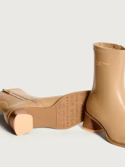 DATE BEIGE STIEFELETTE MIT ABSATZ