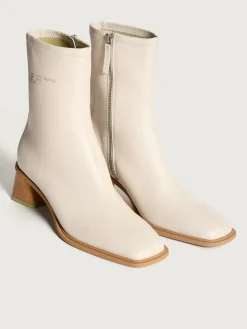 DATE OFF WHITE STIEFELETTE MIT ABSATZ