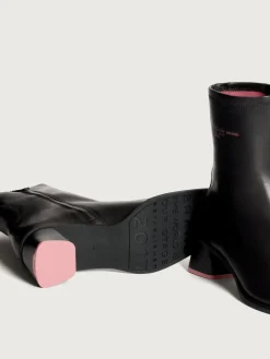 DATE SCHWARZE STIEFELETTE MIT ABSATZ