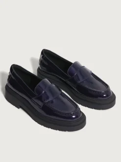 MOKASSIN SCHOOL BLAU