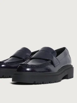 MOKASSIN SCHOOL BLAU