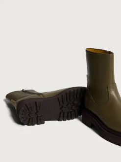 OFFICE GRÜNER LEDERSTIEFEL