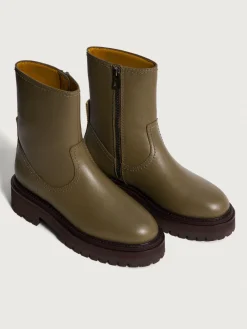 OFFICE GRÜNER LEDERSTIEFEL
