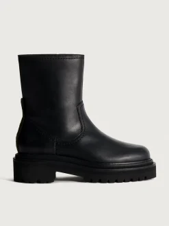 OFFICE SCHWARZER LEDERSTIEFEL